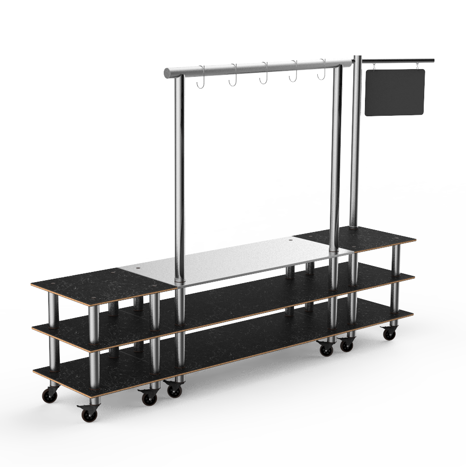 Pro Salsa Bar Station L 130.0" W 29.5" Modular