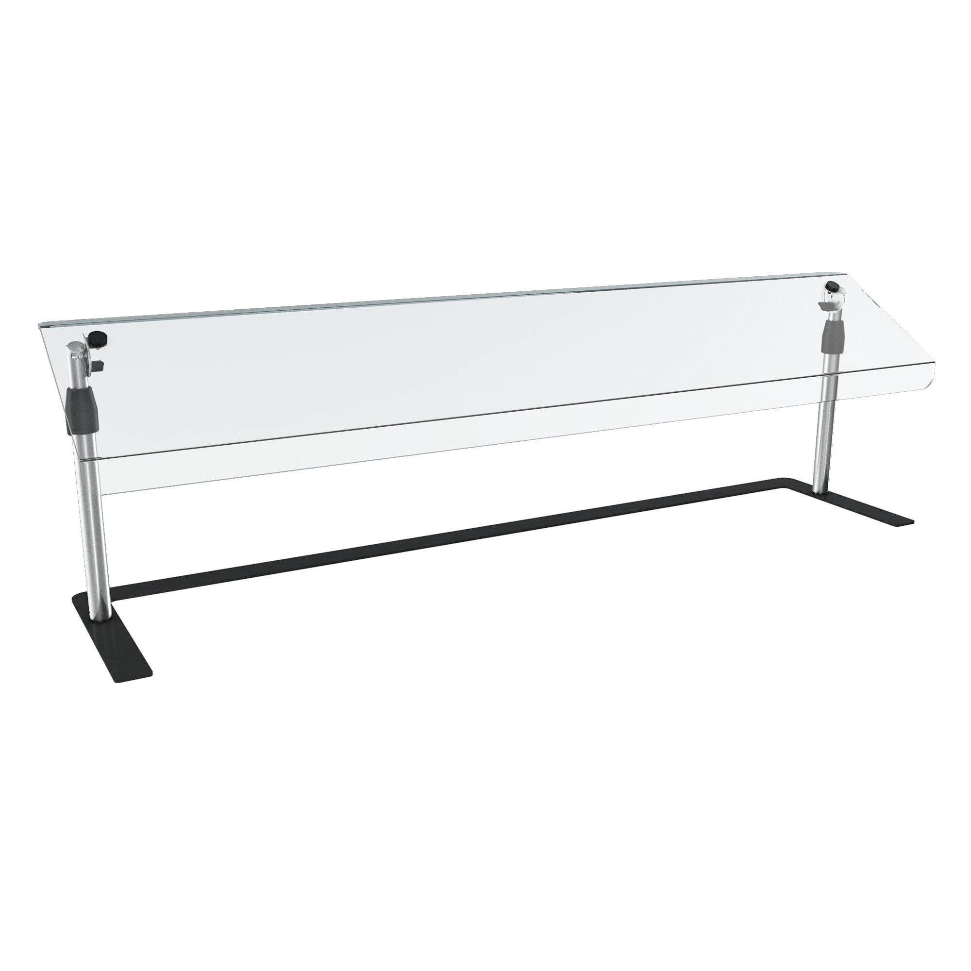 60-inch-Wide Mobile Adjustable Breath Guard with Angled Acrylic Panel