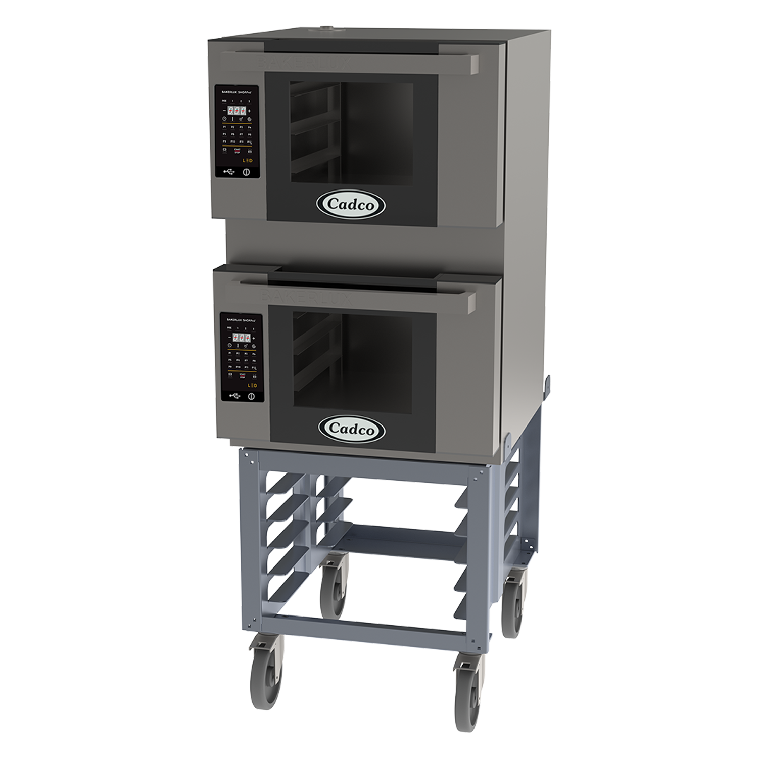 Bakerlux™ LED Heavy-Duty Convection Oven, electric, double stack half size with stand