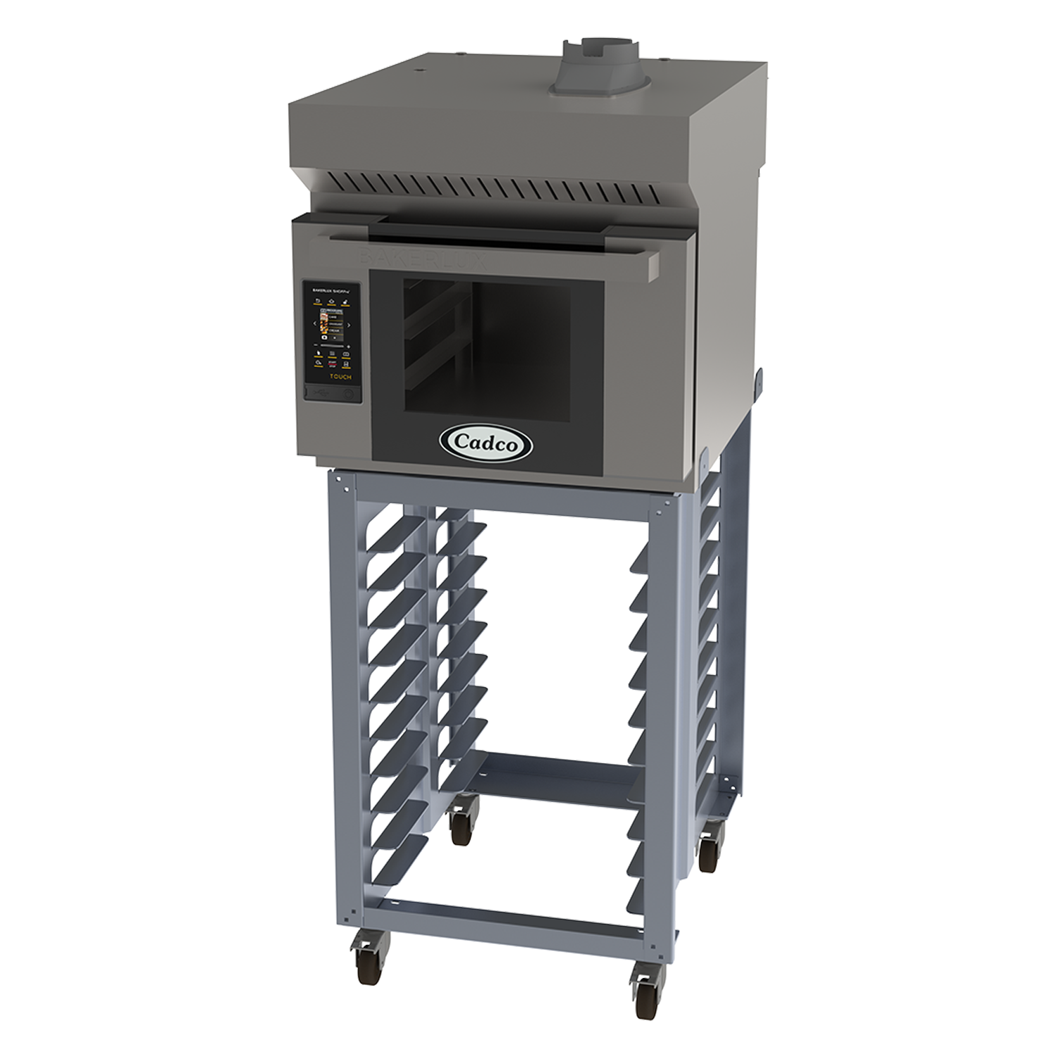 Bakerlux™ TOUCH Heavy-Duty Convection Oven, electric, single half size with stand & ventless hood