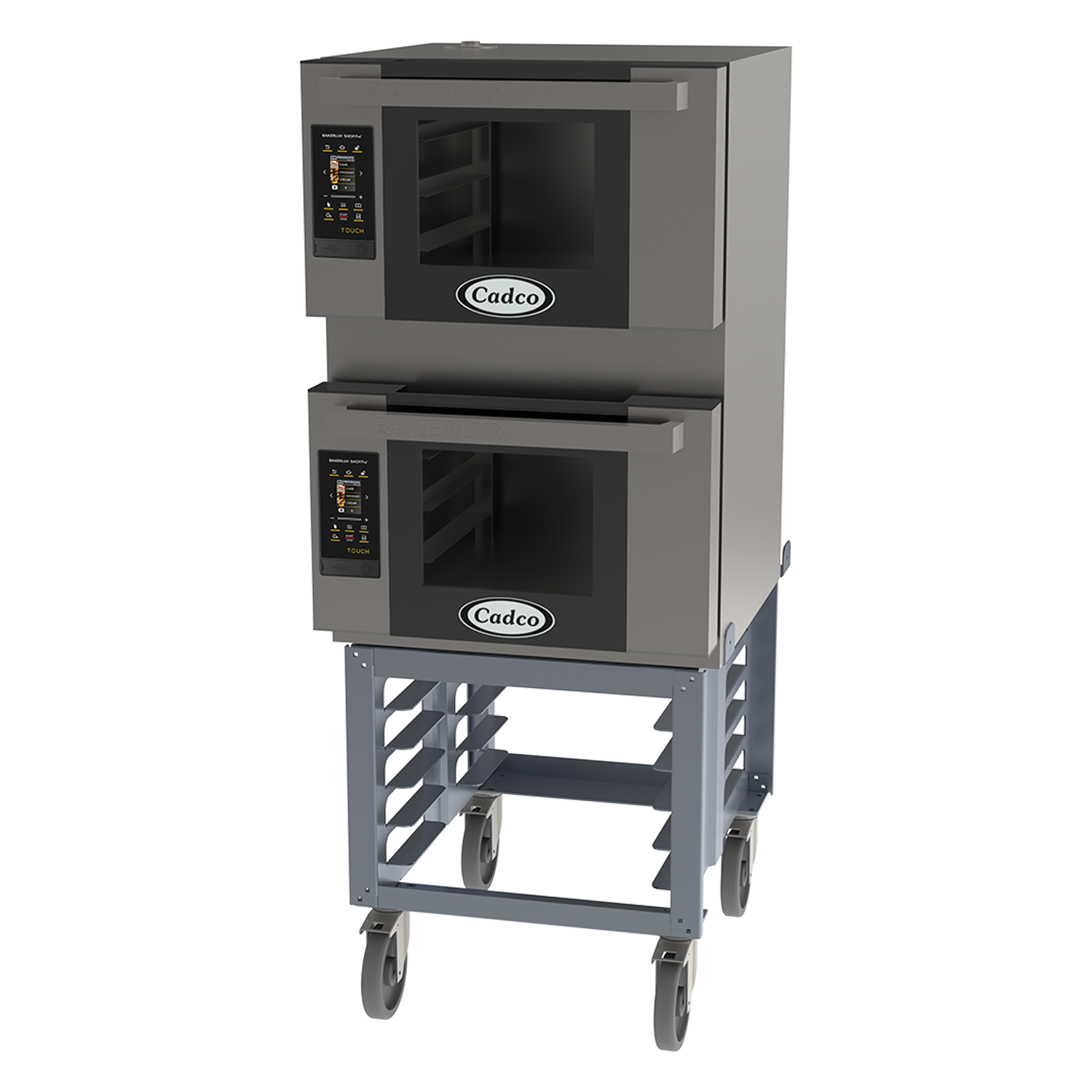 Bakerlux™ TOUCH Heavy-Duty Convection Oven, electric, double stack half size with stand