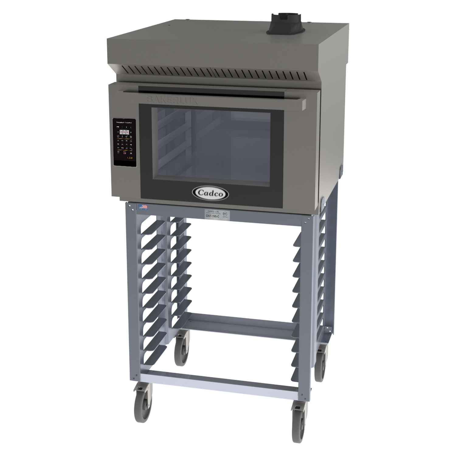 Bakerlux™ LED Heavy-Duty Convection Oven, electric, single full size with stand & ventless hood
