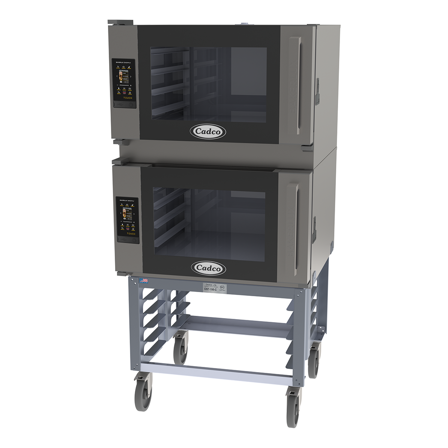 Bakerlux™ TOUCH Heavy-Duty Convection Oven, electric, double stack full size with stand
