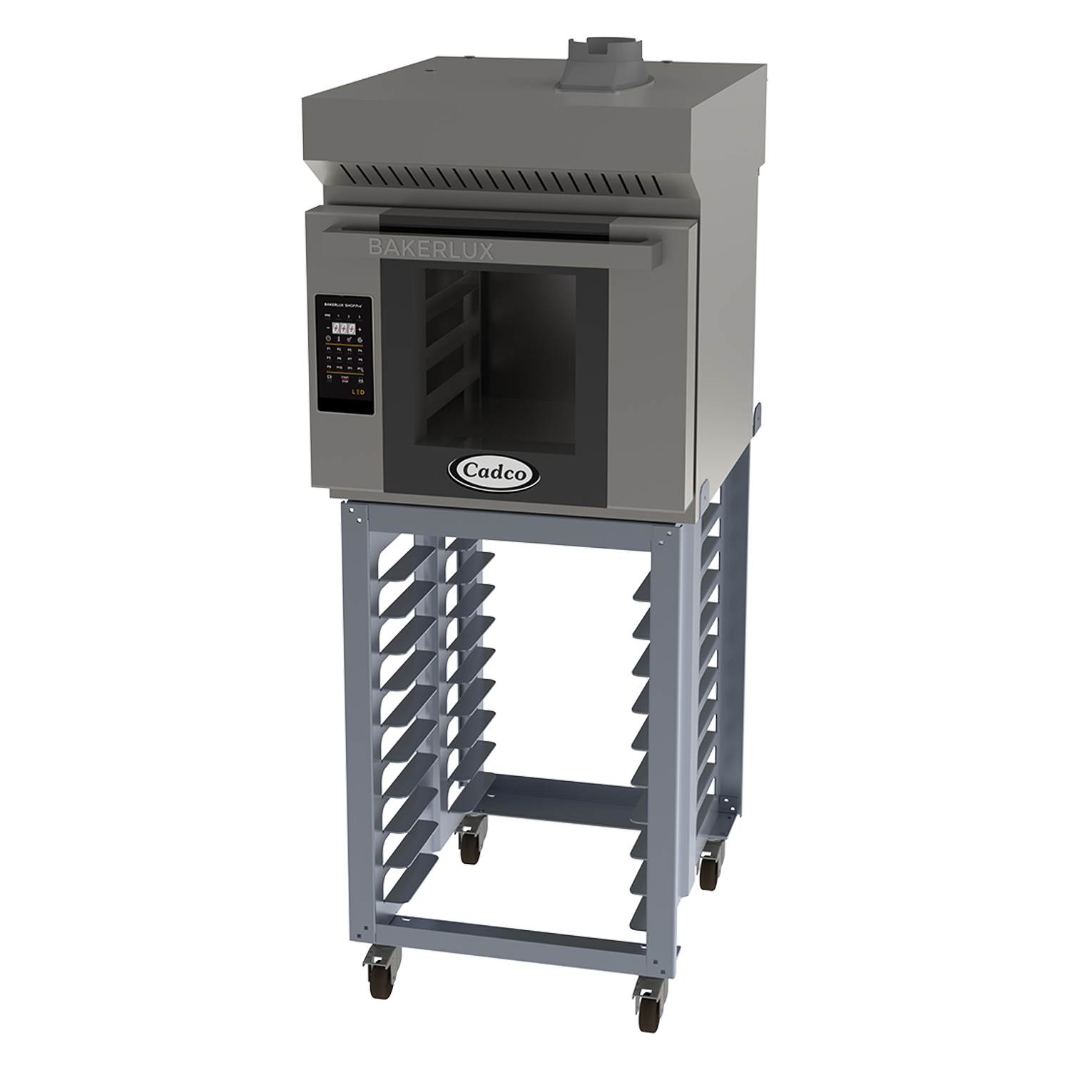 Bakerlux™ LED Heavy-Duty Convection Oven, electric, single half size with stand & ventless hood