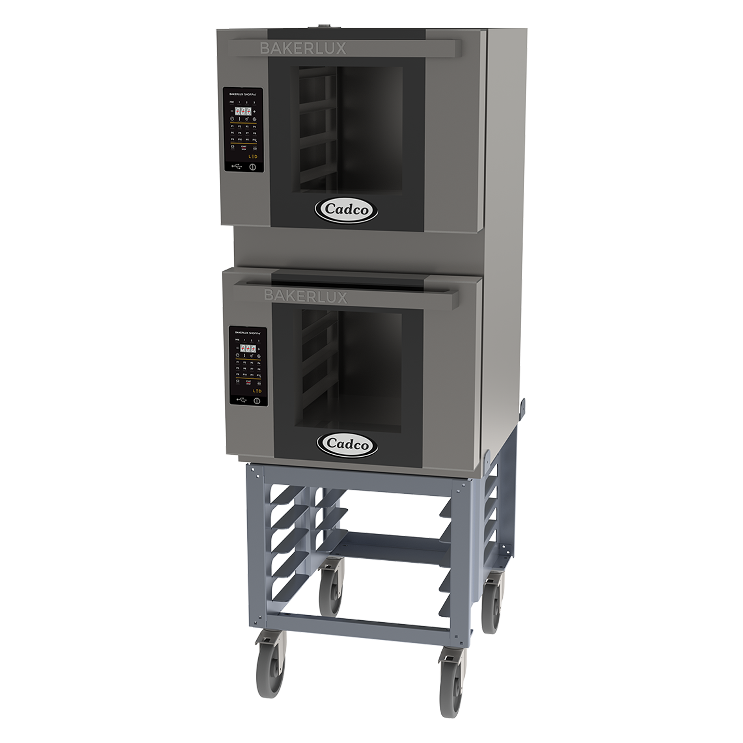 Bakerlux™ LED Heavy-Duty Convection Oven, electric, double stack half size with stand