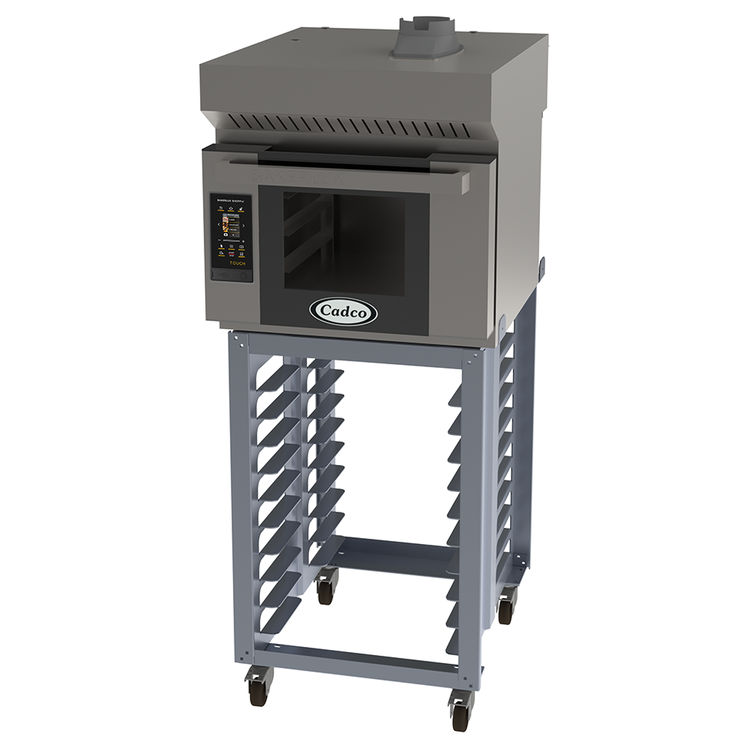 Bakerlux™ TOUCH Heavy-Duty Convection Oven, electric, single half size with stand & ventless hood