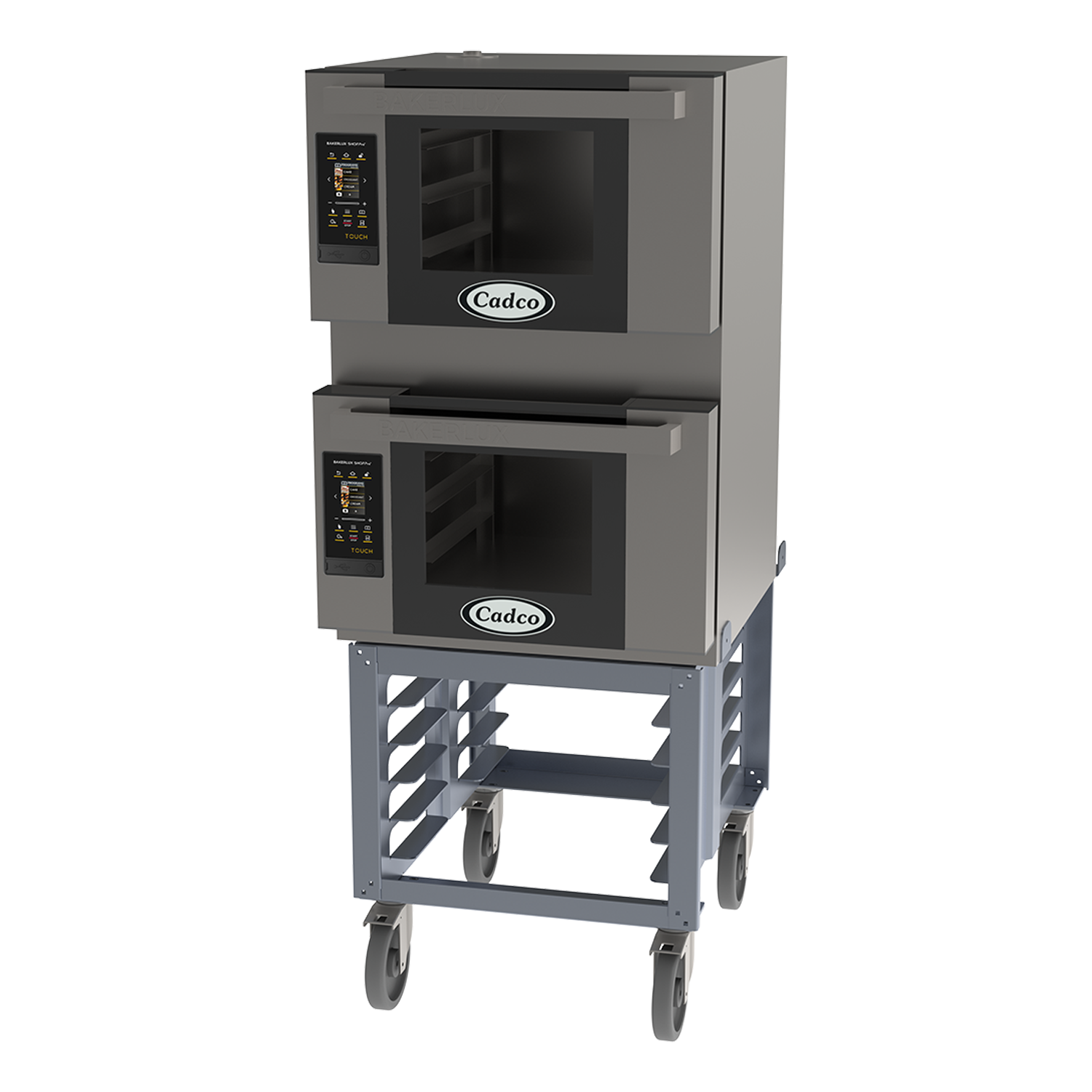 Bakerlux™ TOUCH Heavy-Duty Convection Oven, electric, double stack half size with stand