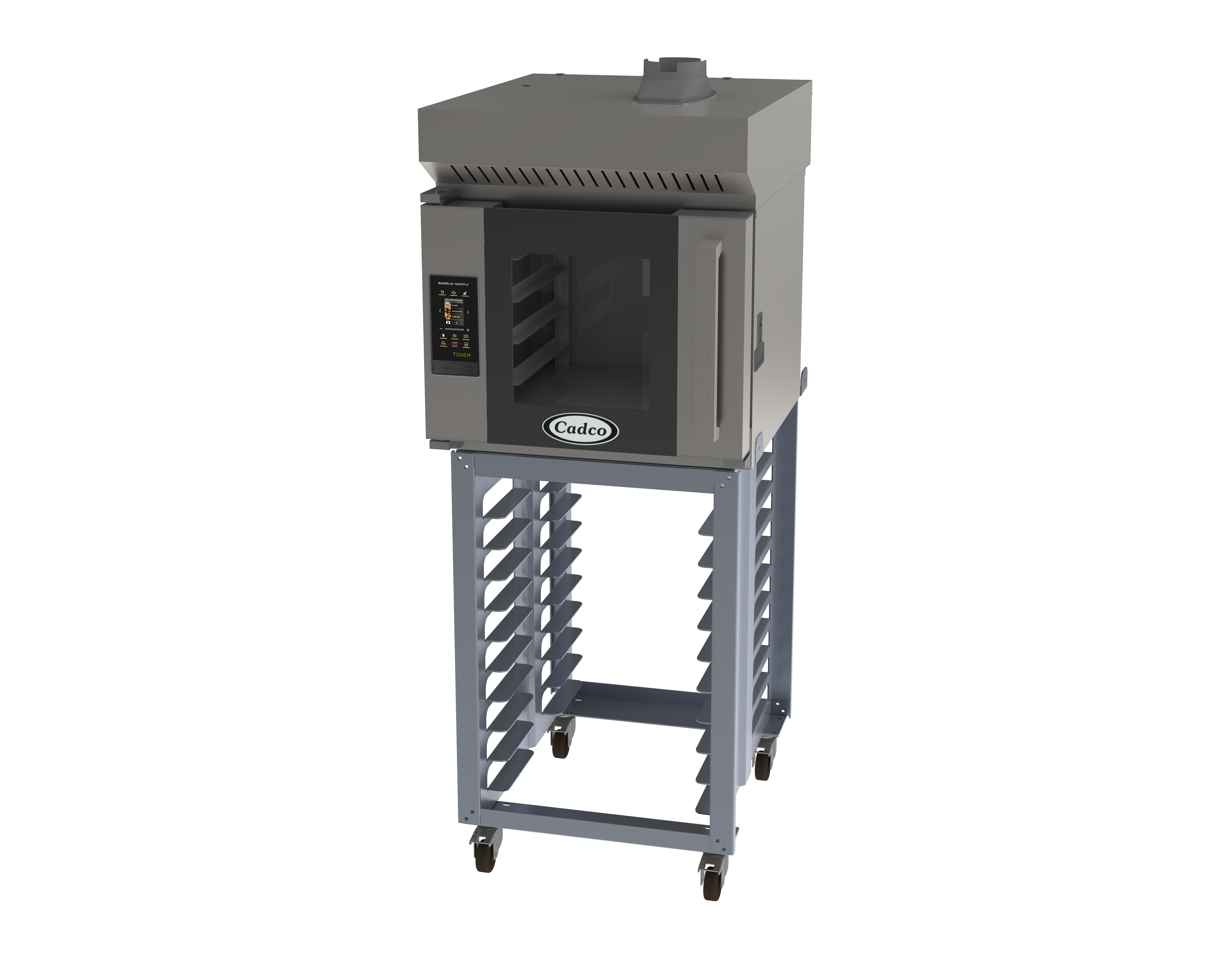 Bakerlux™ TOUCH Heavy-Duty Convection Oven, electric, single half size with stand & ventless hood