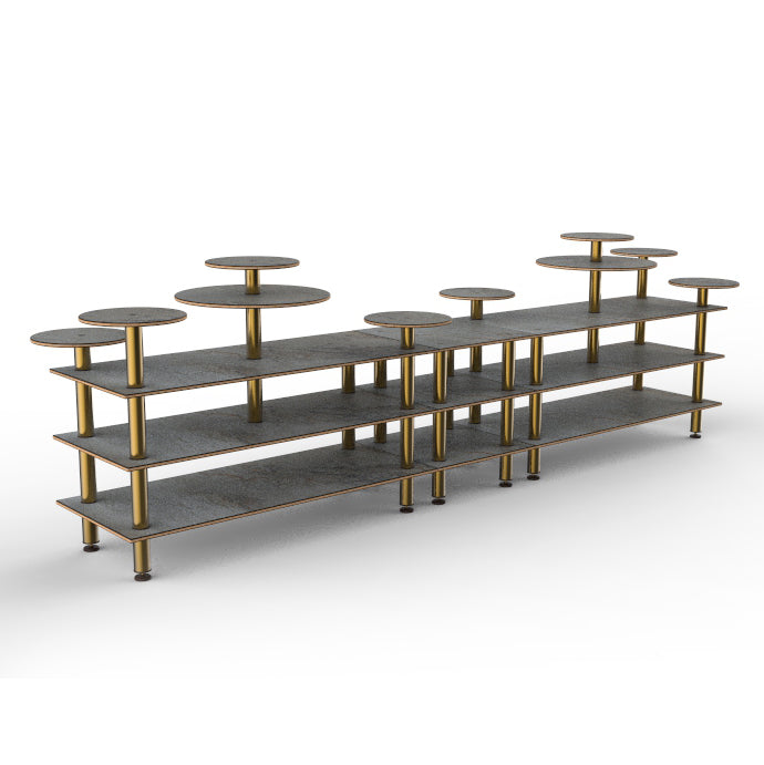 Multi-Height Display Station L 180.5" W 38.0" Modular