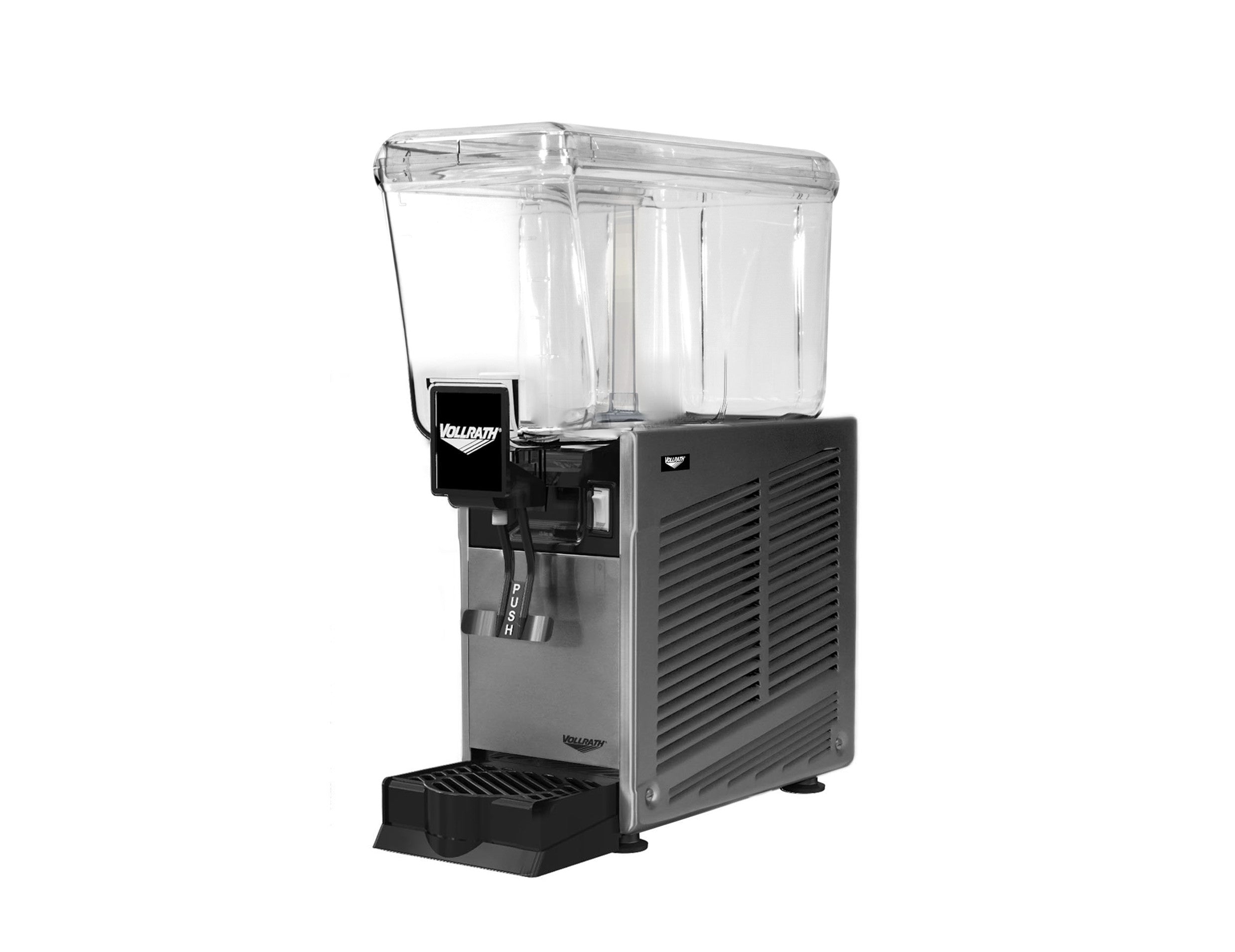 Refrigerated Beverage Dispenser with One 3.17-Gallon Bowl and Fountain Spray Circulation, 115V