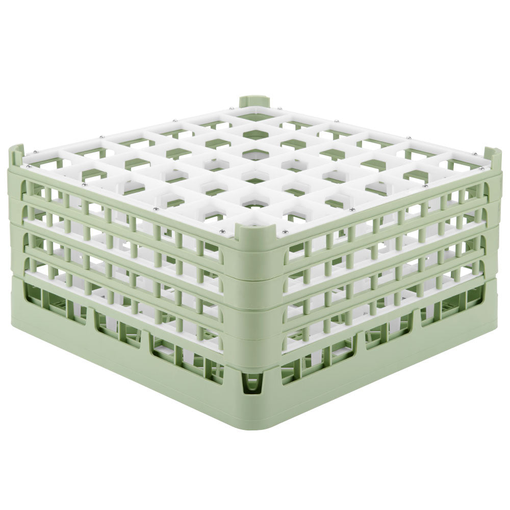 36-compartment XX-tall plus Signature full-size compartment rack in Light Green and top extender in Light Green