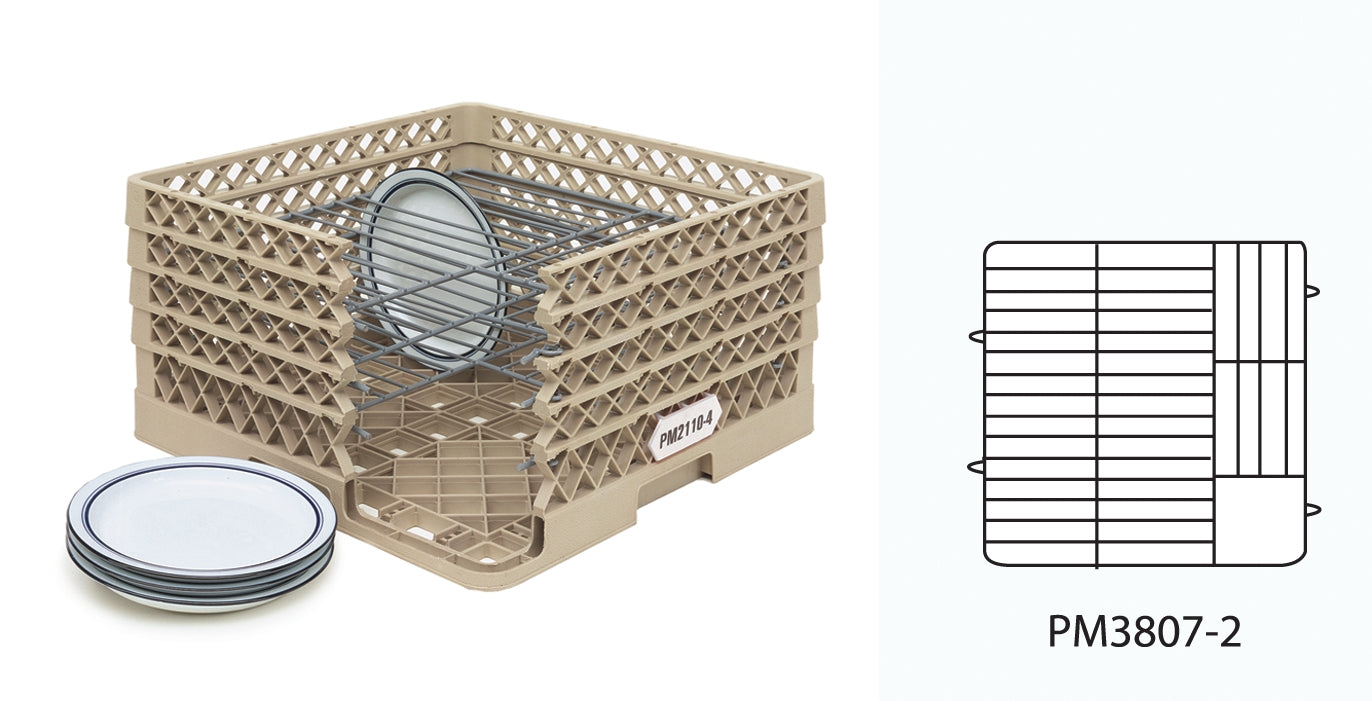 Traex® Plate Crate® Warewashing System with two extenders