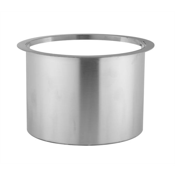 Skyra Wynwood 4-1/4" Round Fuel Holder for Large Stand, Brushed Stainless Steel