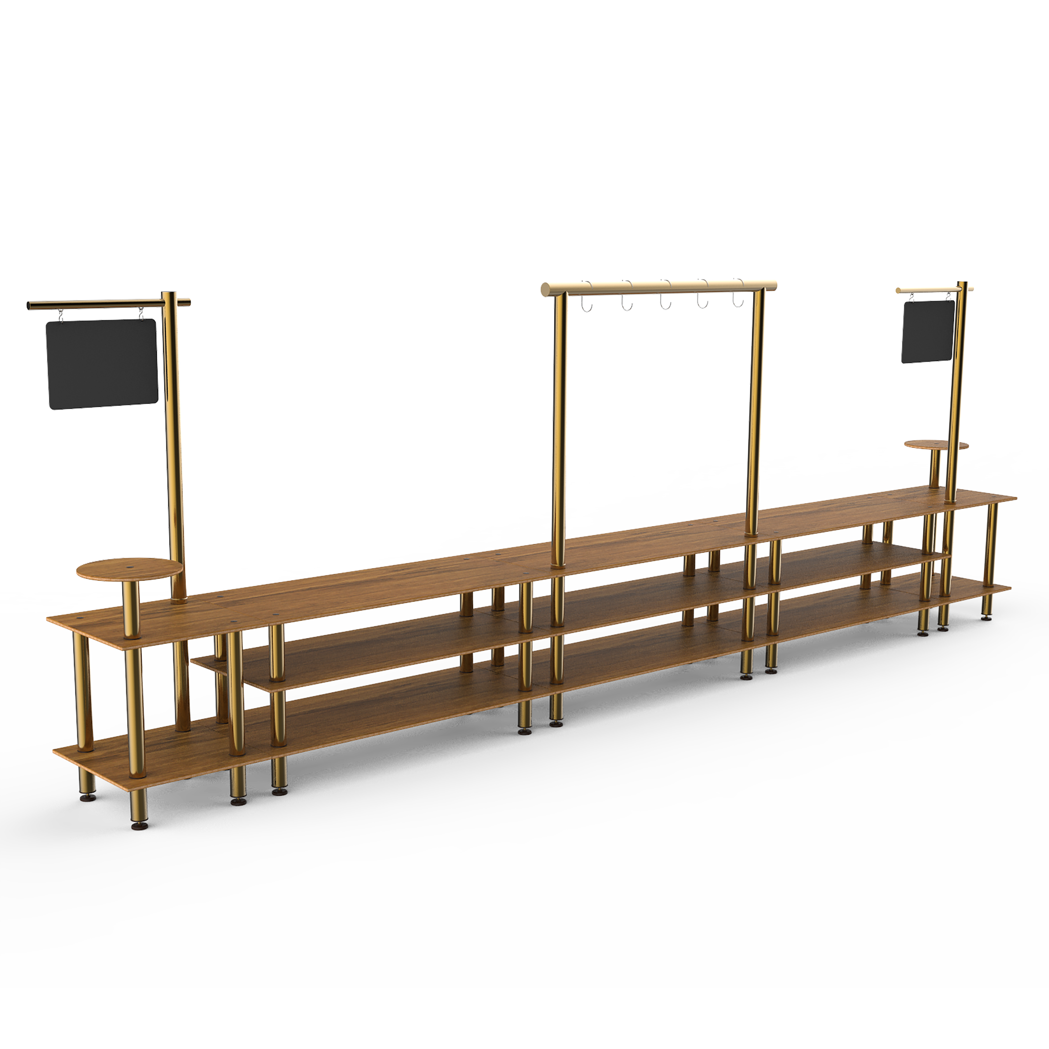 Taco Bar Station L 558.5" W 38.0" Modular