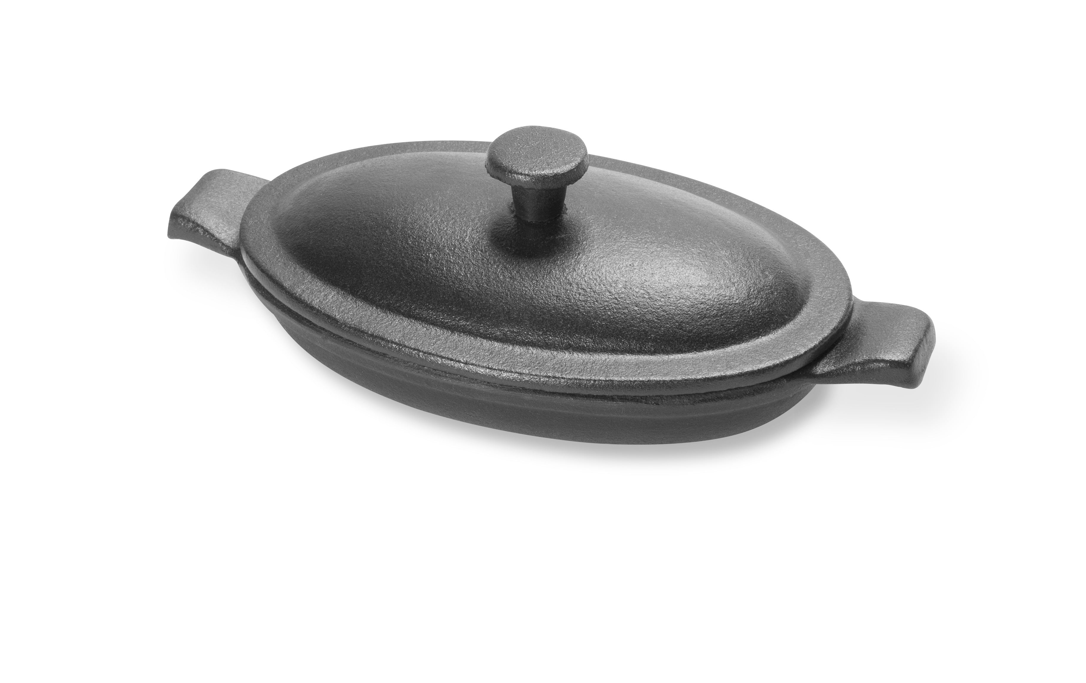 3 3/10 oz. Mini Oval Cast-Iron Pan with Lid