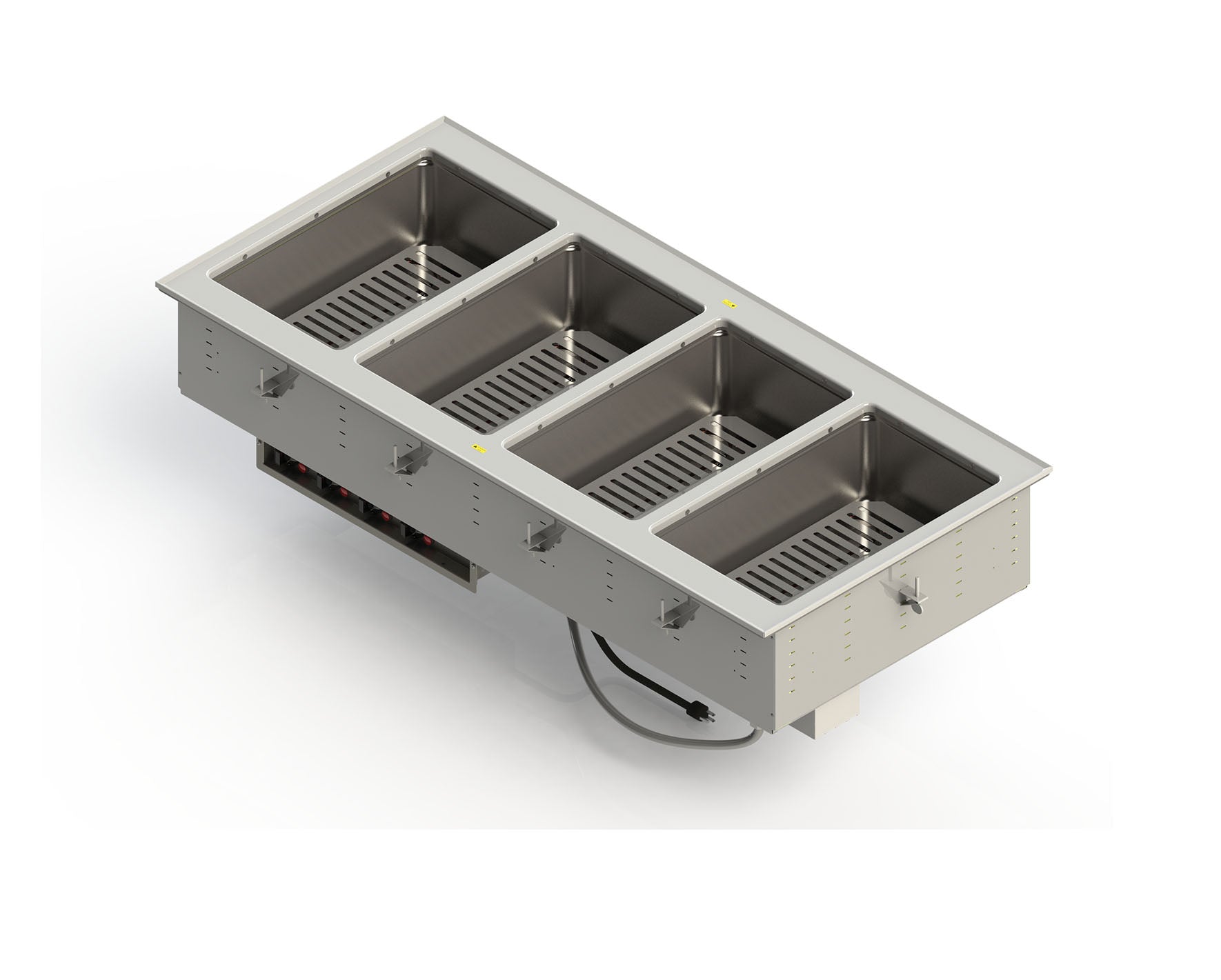 208 to 240 Volt Three-Well Hot Modular Dry Drop-In with Infinite Controls