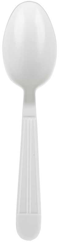Heavy Weight Polypropylene Disposable White Teaspoon