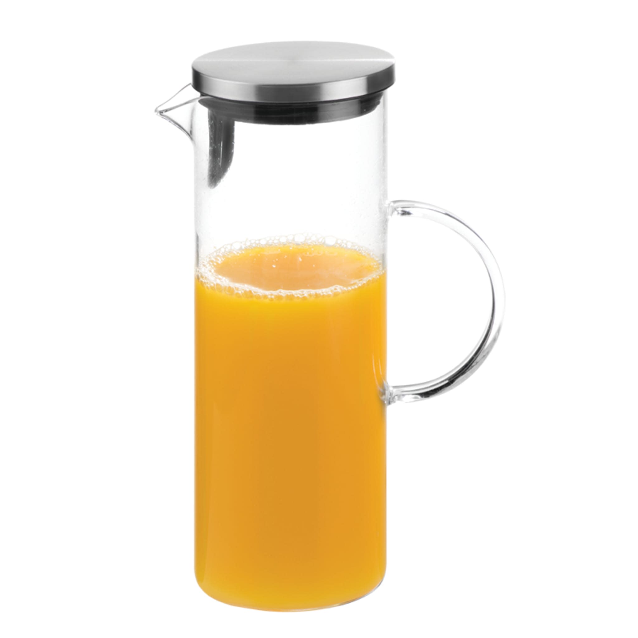 APS 50.75 oz. Handled Glass Carafe with Stainless Steel Lid