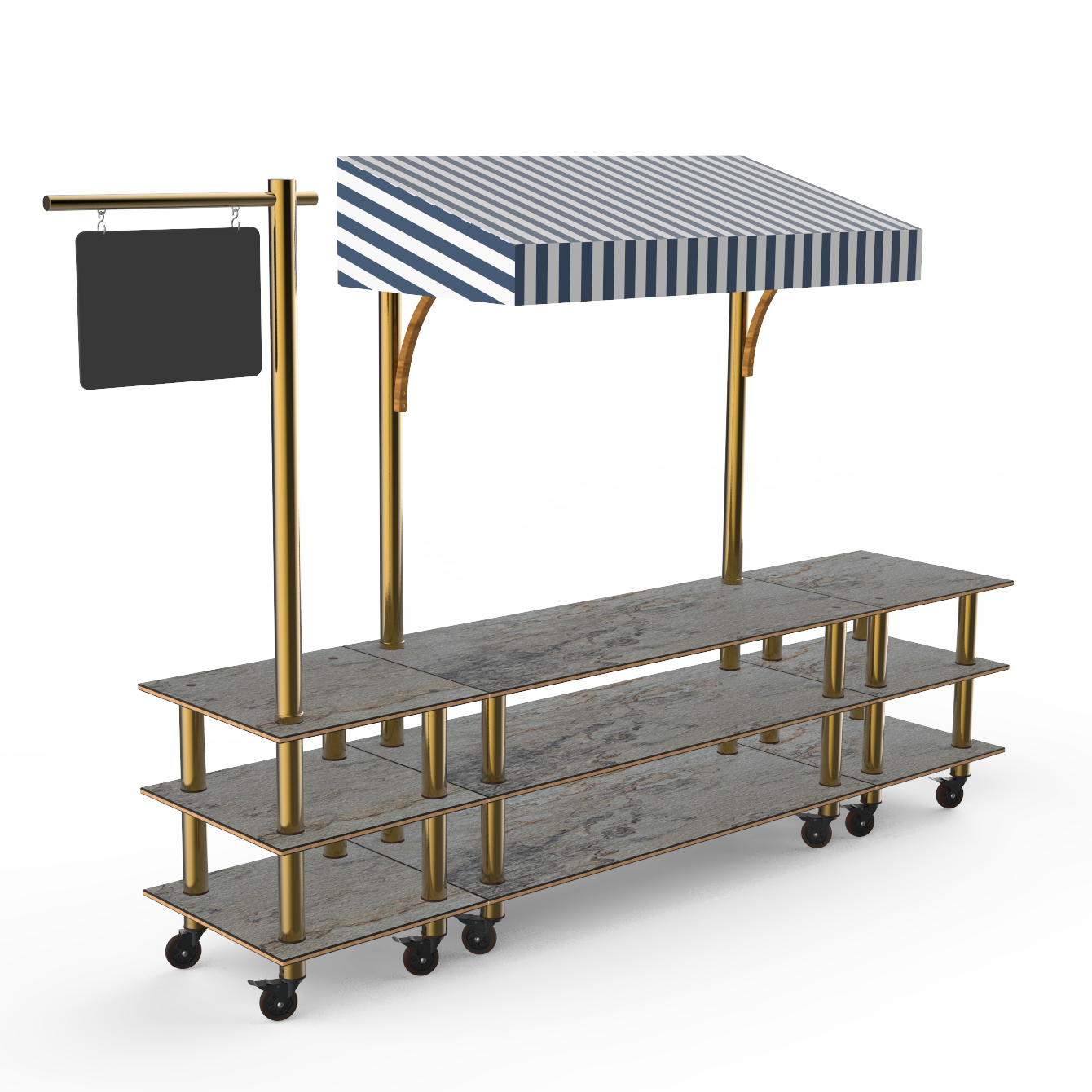 Bazaar Action Station L 130.0" W 33.0" Modular