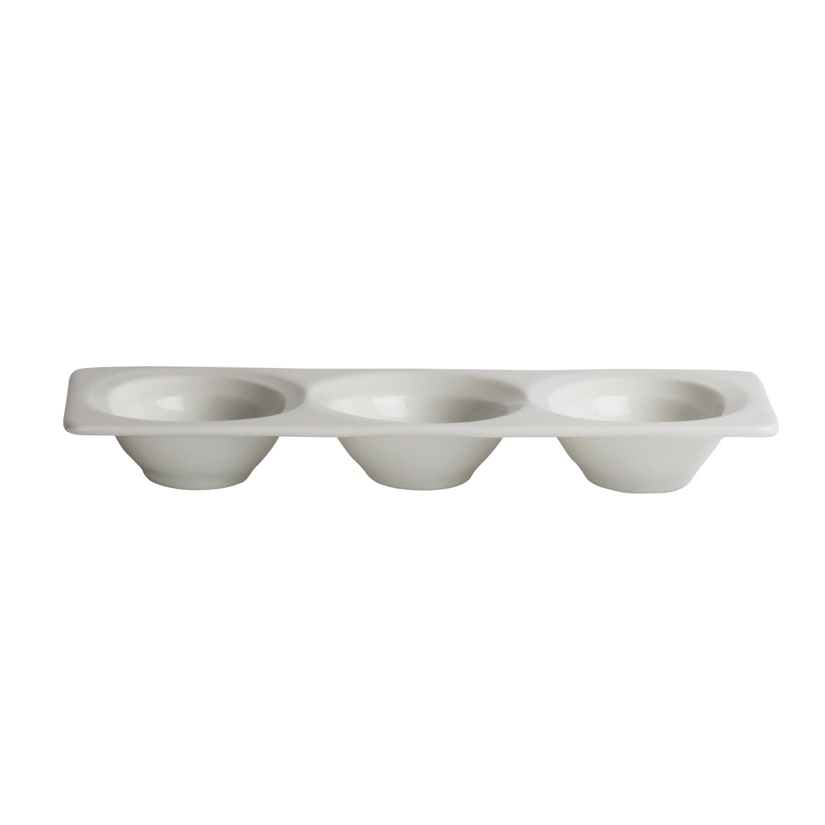Sauce Dish With 3 Divisions L 7.375" W 3.25" (2.5 Oz) Tyfoon
