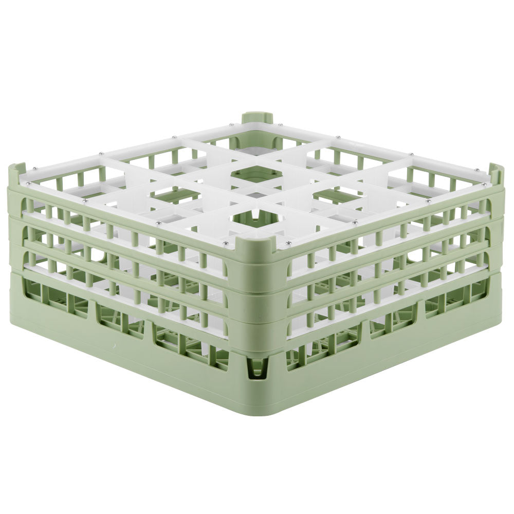9-compartment extra-tall Signature full-size compartment rack in Light Green and top extender in Light Green