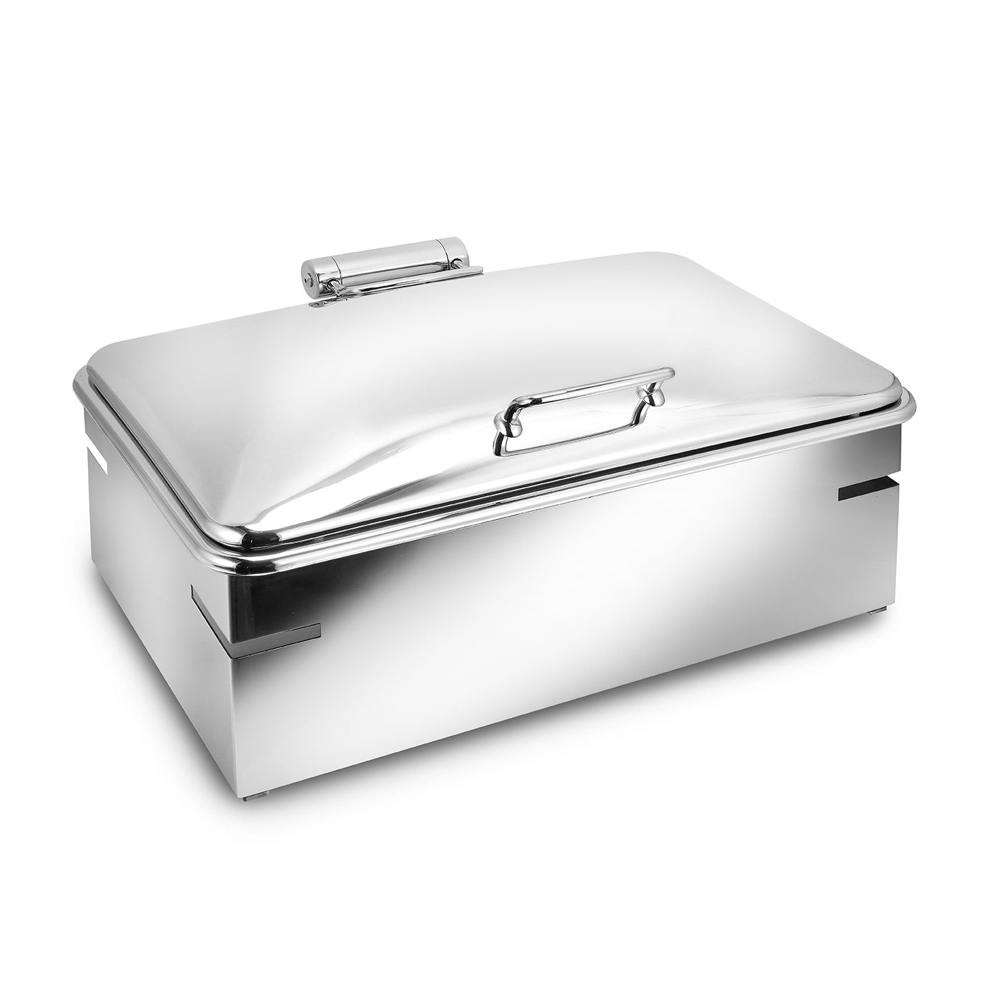 Park Avenue 8 Quart Rectangular Chafing Dish w/ Removable Base and Hinged Lid, Stainless Steel