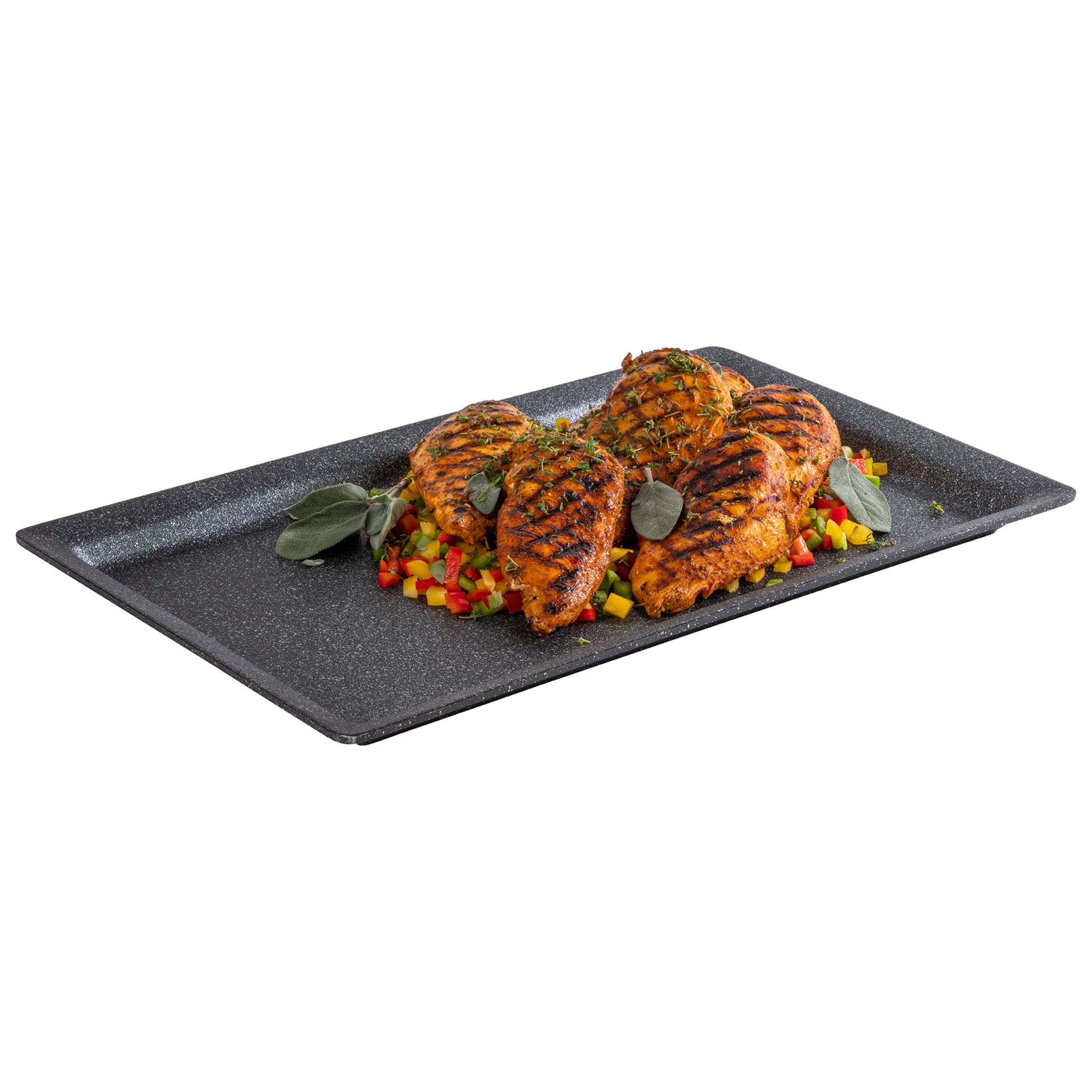 APS Germany Frostfire 1/1 GN Dark Speckled Cast Aluminum Tray