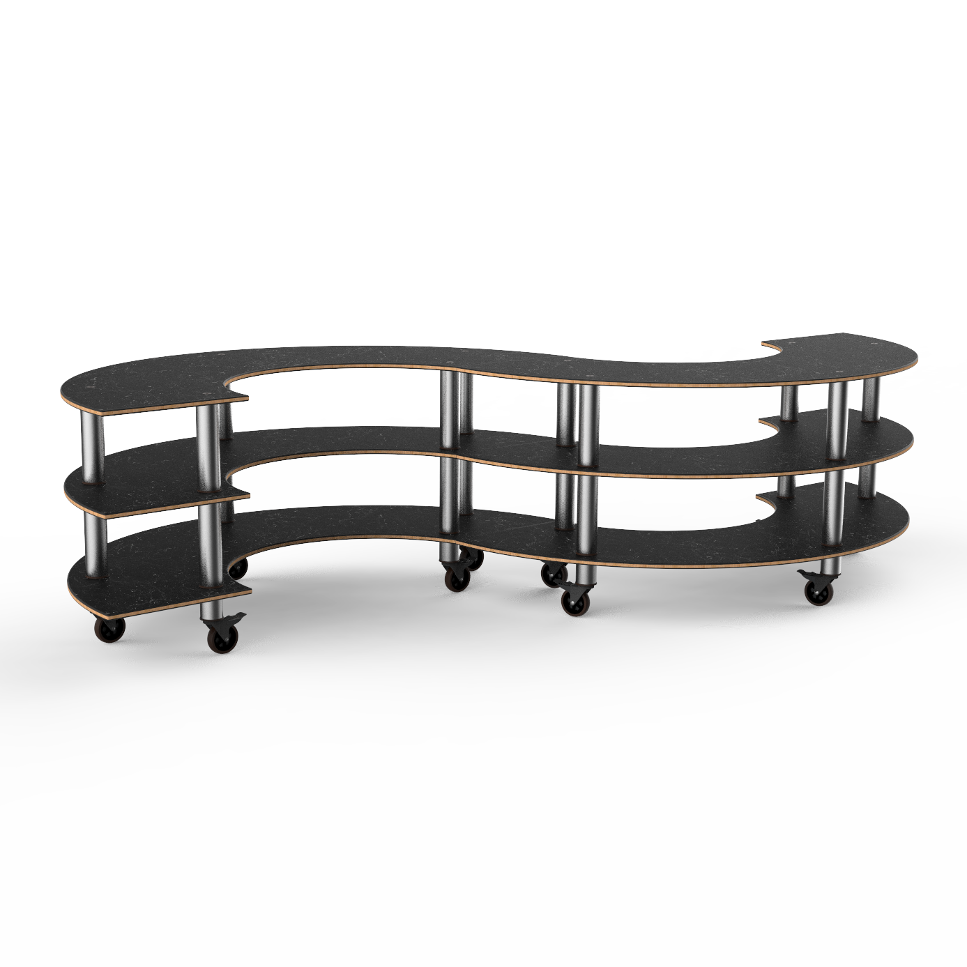 Small S Buffet Station L 141.0" W 76.0" Modular
