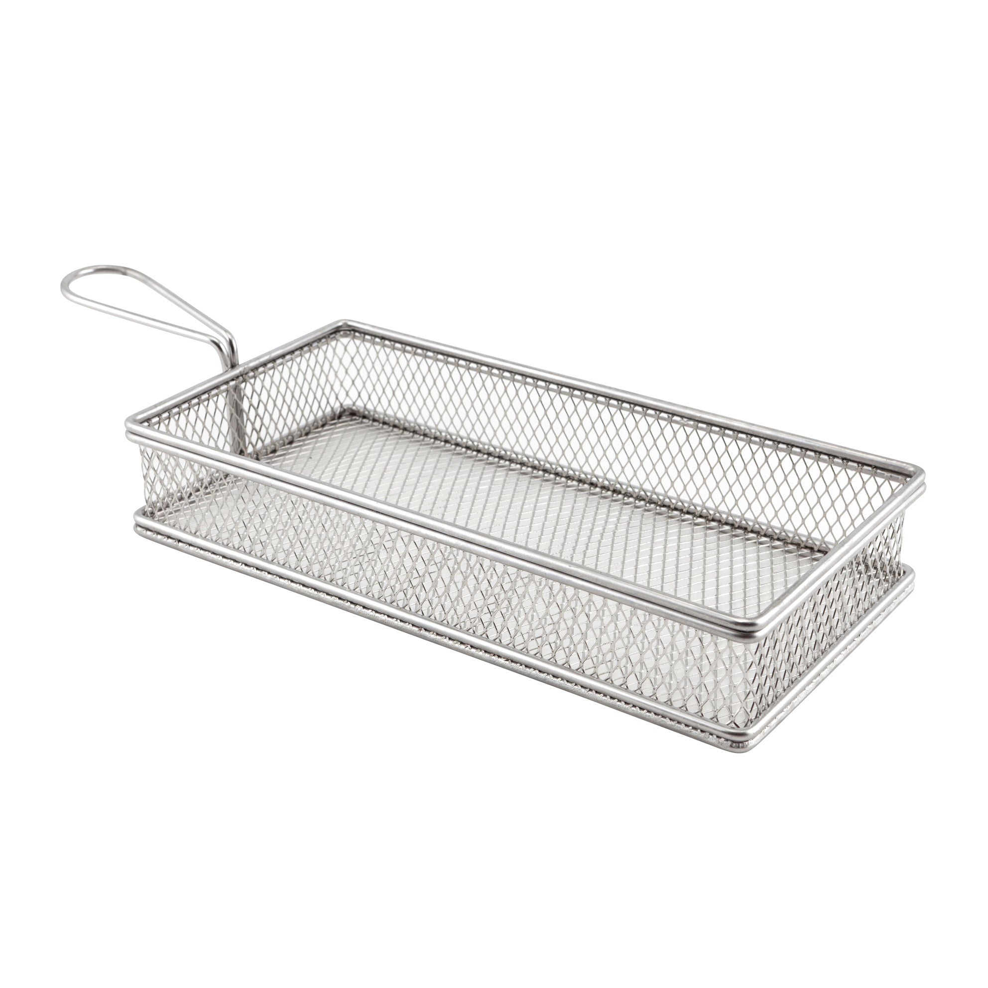 Large Rectangle Serving Basket L 13.375" W 5.125" Gw Ss