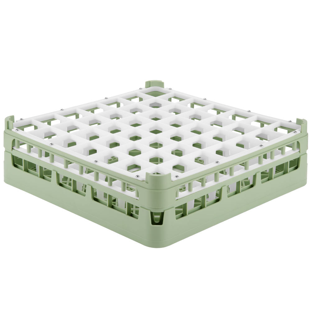 49-compartment medium plus Signature full-size compartment rack in Light Green and top extender in Light Green