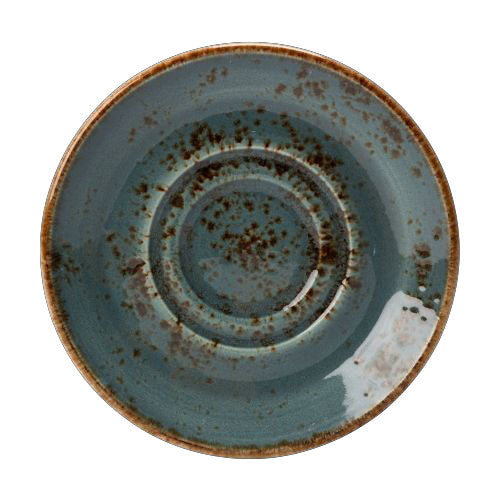 Double Well Saucer 5.75" Dia. Craft Blue