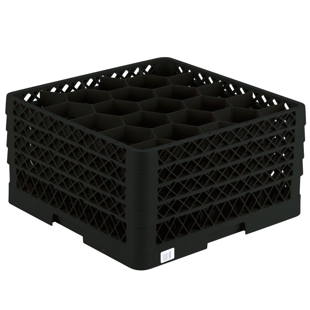 Traex® Full-Size Rack Max® Compartment Racks with 20 Hexagon shaped compartments and four extenders in Black