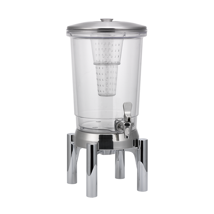 Double Wall Elite Stainless 3-Gallon Cold Beverage Dispenser with Round Base