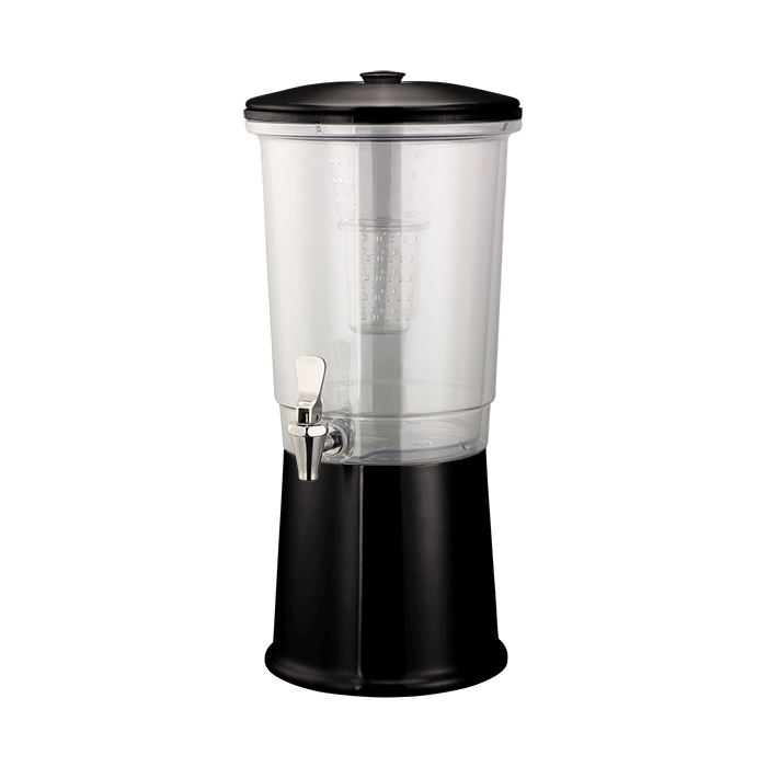 Double Wall Elite Stainless 3-Gallon Cold Beverage Dispenser in Black Onyx