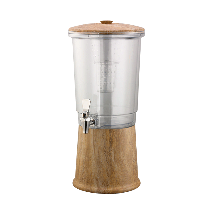 Double Wall Elite Stainless 3-Gallon Cold Beverage Dispenser in Travertine Marble