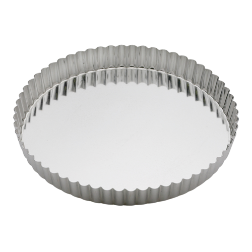 9" Tin-Plated Steel Quiche Pan with Removable Bottom