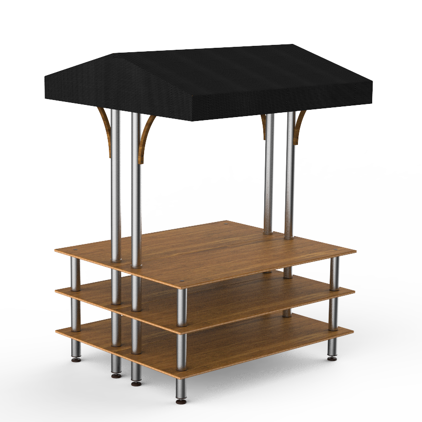Back To Back Market Station L 71.0" W 59.0" Modular