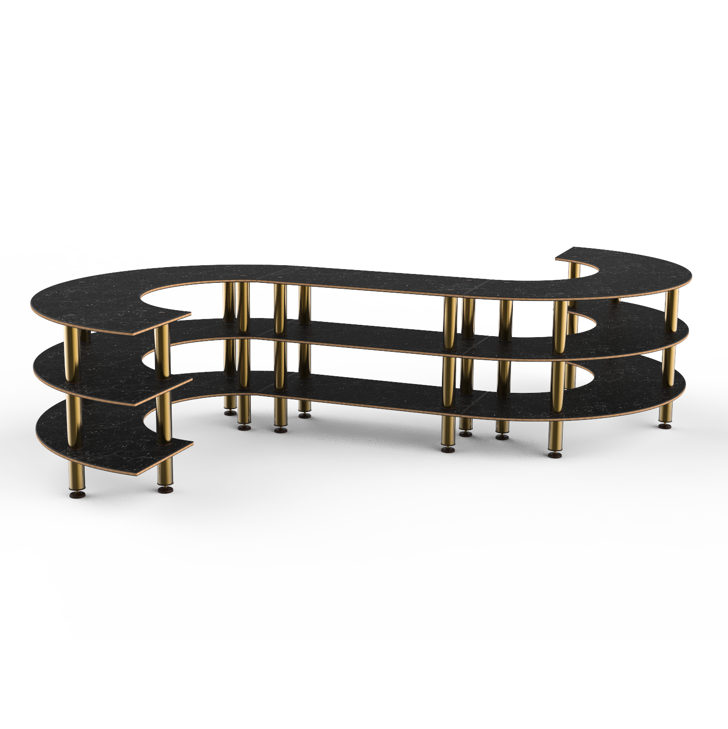 Medium S Buffet Station L 129.0" W 141.0" Modular