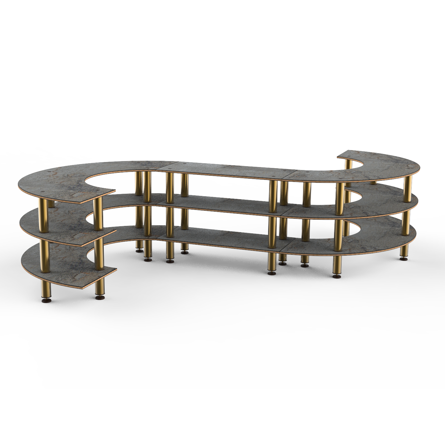 Medium S Buffet Station L 129.0" W 141.0" Modular