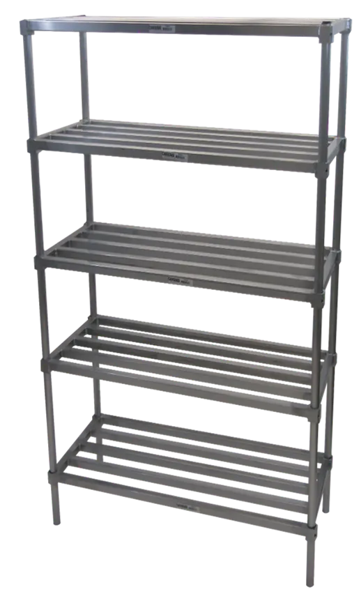 20" x 42" Adjustable Tubular Aluminum 5-Shelf Kit