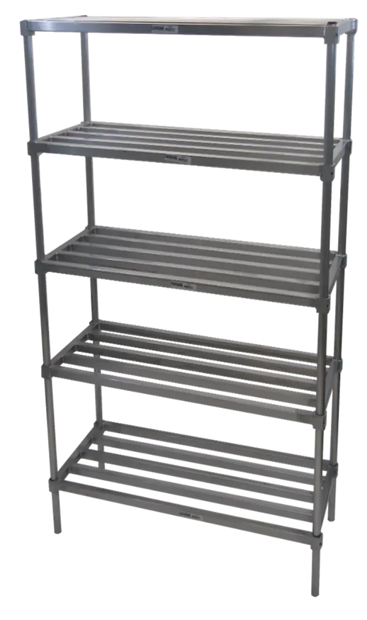 24" x 42" Adjustable Tubular Aluminum 5-Shelf Kit