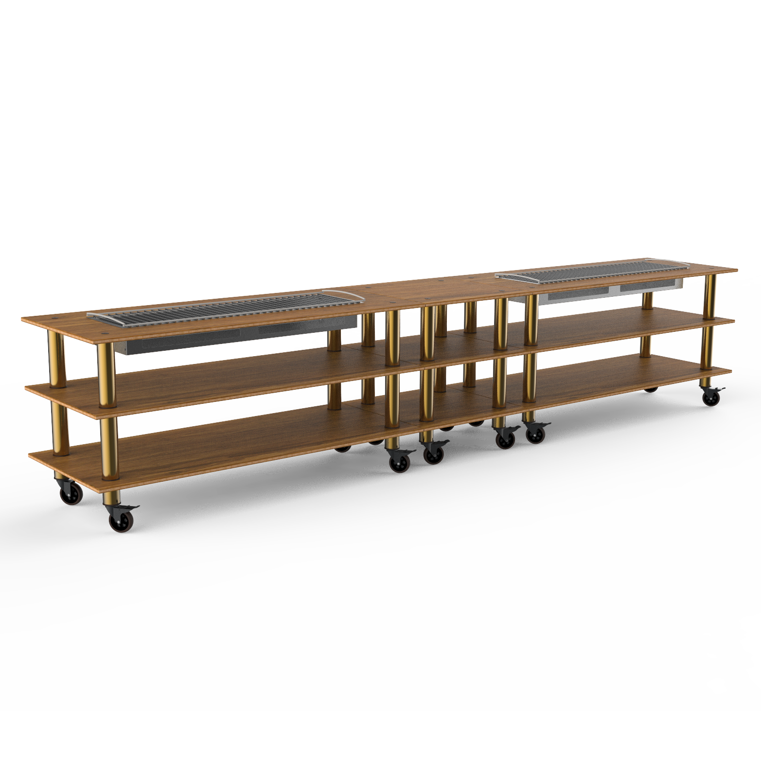 Double Heat Buffet Table L 171.5" W 29.5" Modular