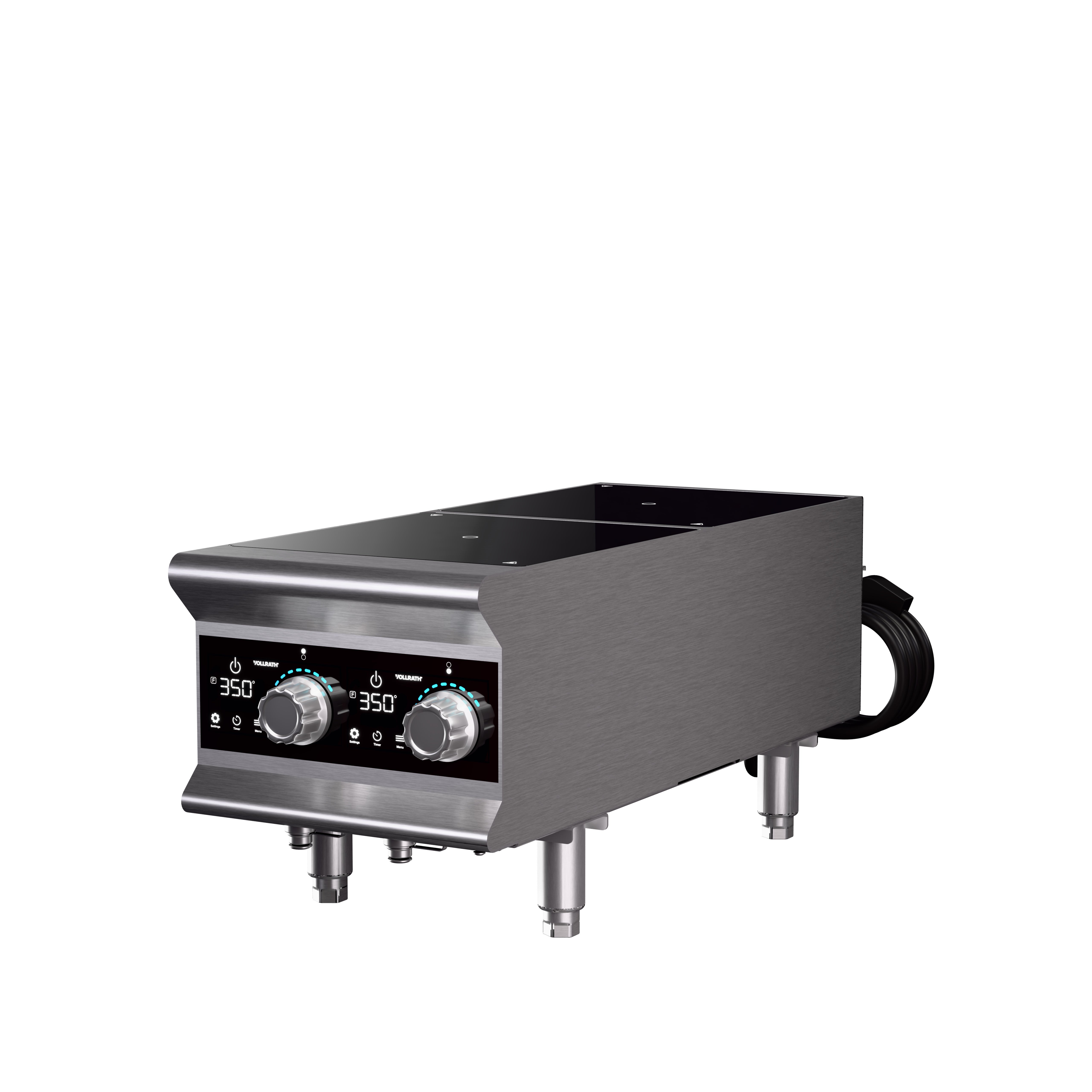 208- To 240V Two-Hob Heavy-Duty induction Range with Temperature Control Probe and Programs