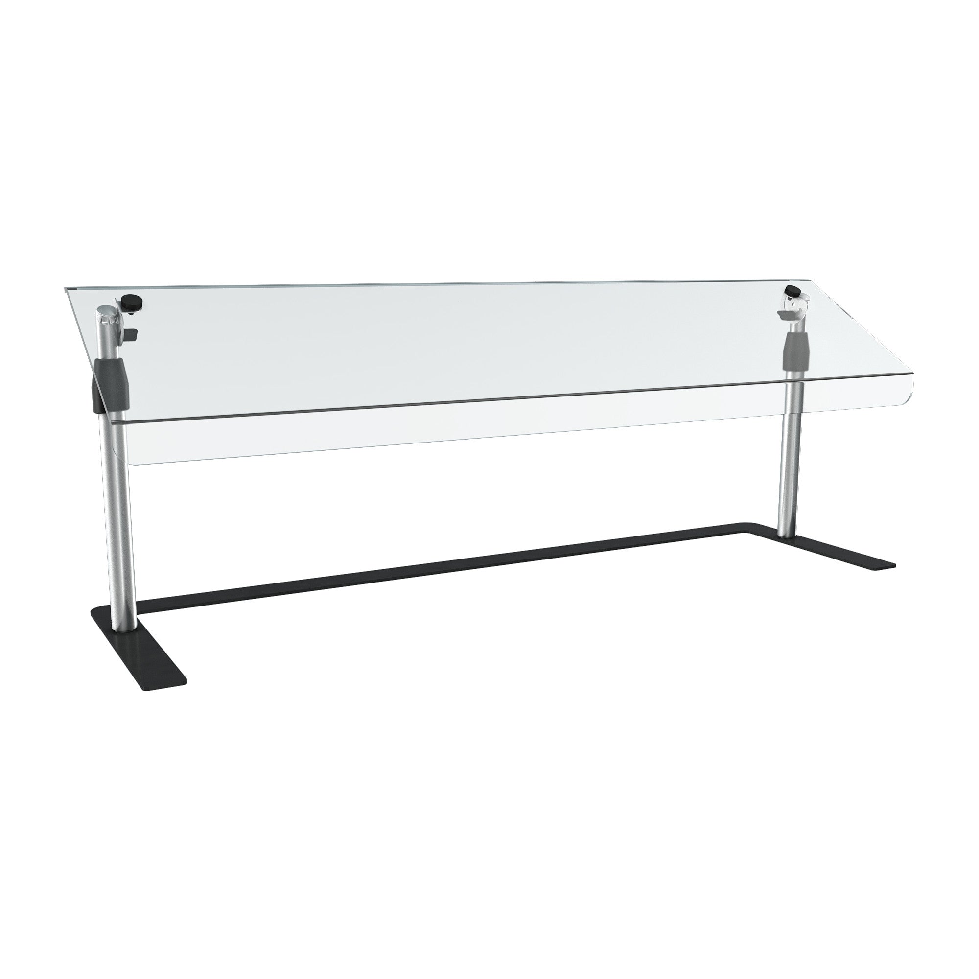 48-inch-Wide Mobile Adjustable Breath Guard with Angled Acrylic Panel