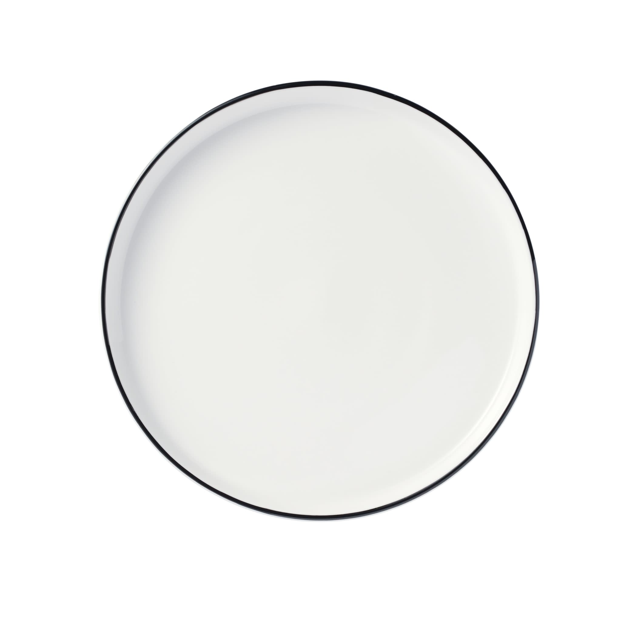 Porcelana Linea 10.5" Stacking Plate, Black