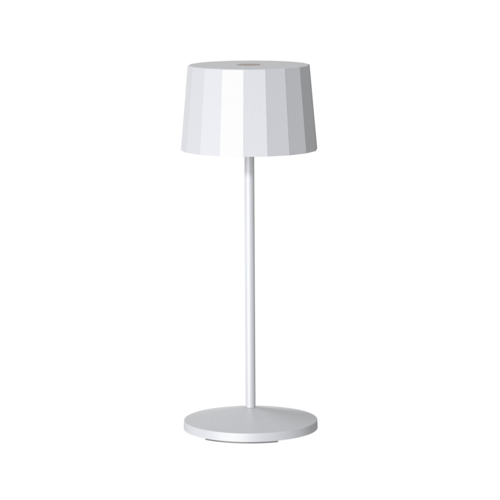 11-1/4"H White Aluminum Lampa Octa Table Lamp