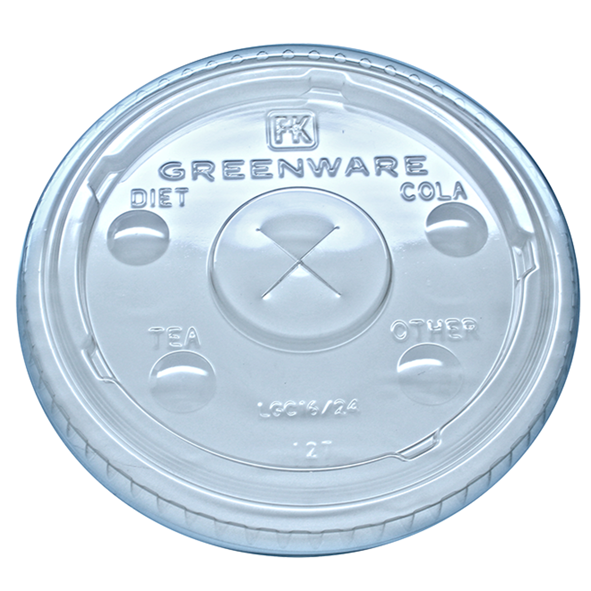 Lid for Fabrikal Greenware Cup 12/24oz, X-Slot