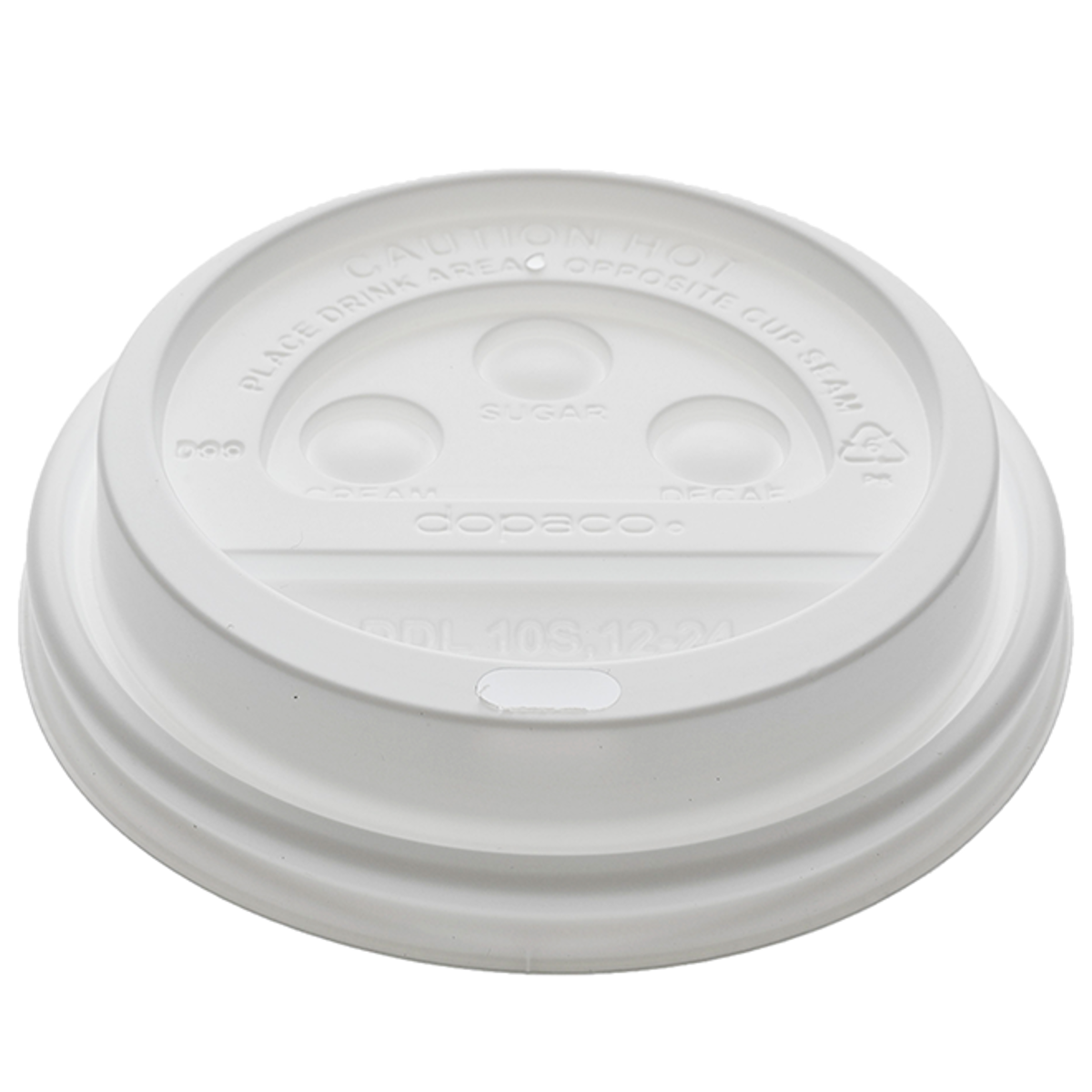 Dome Lid for 10/12/16 &20 oz Hot Cups, White