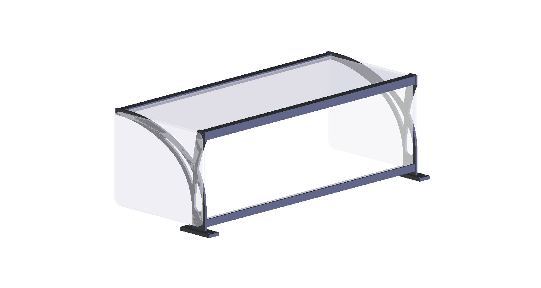 86.75-inch-wide Single-Sided NSF Progressive Style Buffet Breath Guards with Top Shelf 6 Well or 6 Pan - FC-4SH-42120-BL-SW