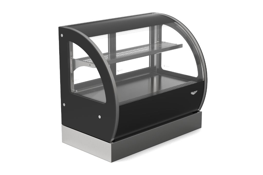 36-Inch-Wide 120-Volt Curved-Glass Countertop Refrigerated Deli Display Case with Rear Access